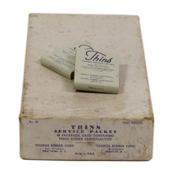 Boîte de préservatifs, Thins, 'Service Packet', YOUNGS RUBBER CORP.