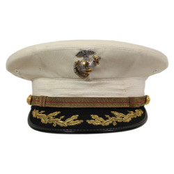 Casquette officier supérieur, USMC, blanche, LANCASTER BRAND, taille 57