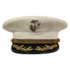 Casquette officier supérieur, USMC, blanche, LANCASTER BRAND, taille 57