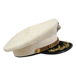 Casquette officier supérieur, USMC, blanche, LANCASTER BRAND, taille 57