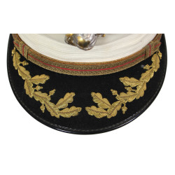 Casquette officier supérieur, USMC, blanche, LANCASTER BRAND, taille 57