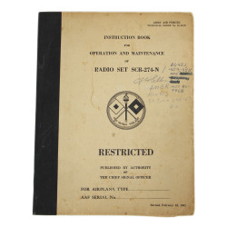 Manuel technique, USAAF, Radio Set SCR-274-N, 1943