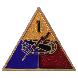 Crest, 1st Armored Division, MTO, à épingle