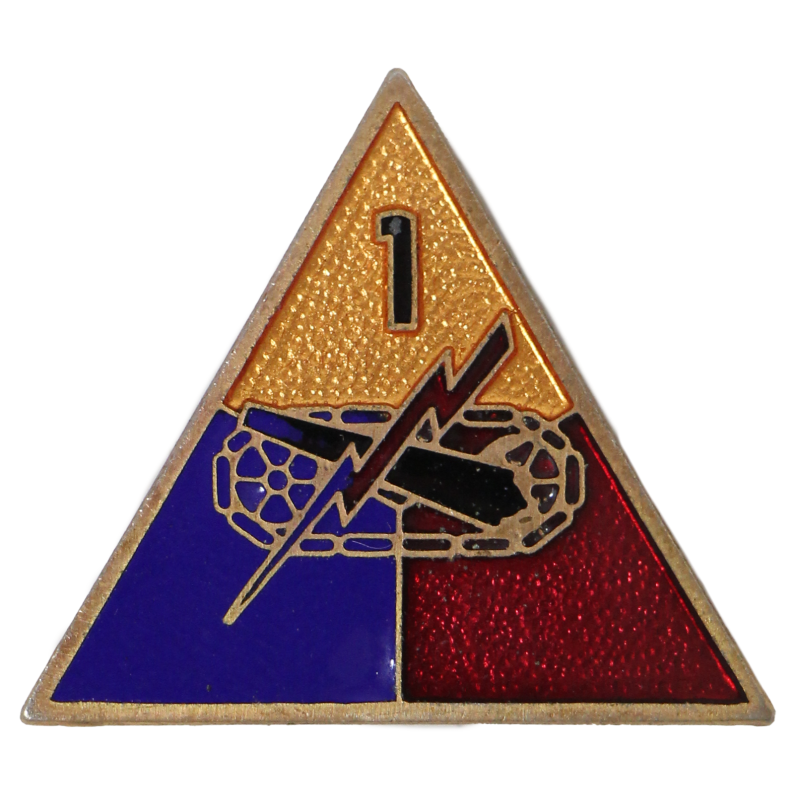 Crest, 1st Armored Division, MTO, à épingle
