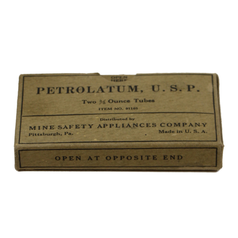Tubes de petrolatum Item N° 91165, MINE SAFETY APPLIANCES