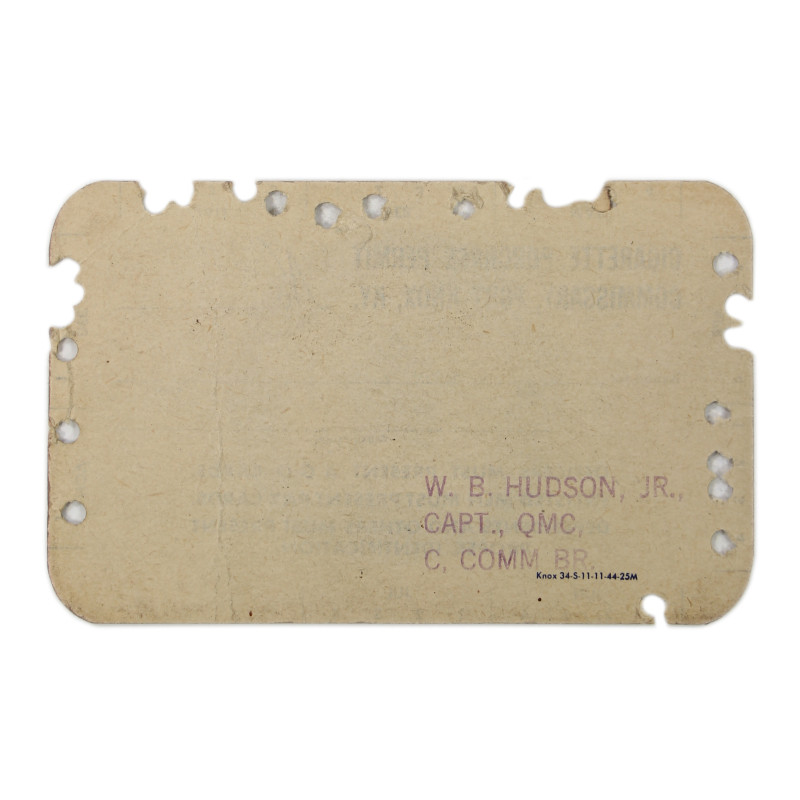 Permis de conduire, Maj. Percival Churchill, US Army