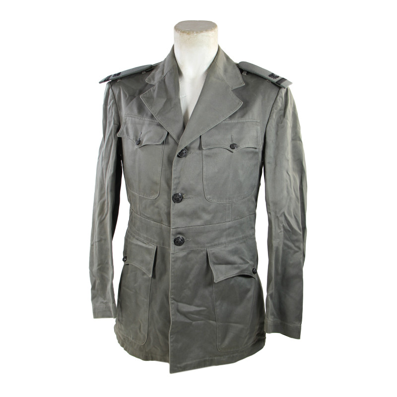Jacket & Garrison Cap, Grey, US Navy, Ens. Herbert Coggin, USS Alkes