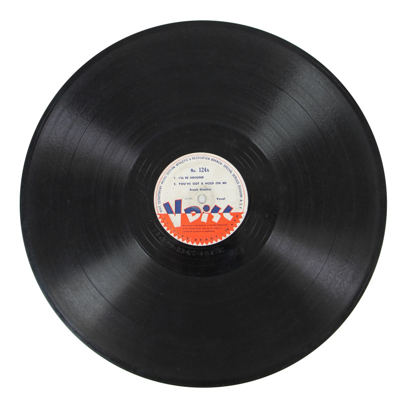 Disc, V-DISC, War Department, Special Services Division, 1944, FRANK SINATRA