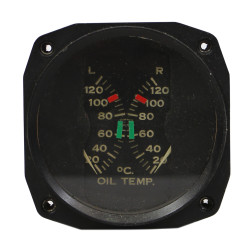 Dual Temperature Gauge, Dashboard, Air Corps, 1942
