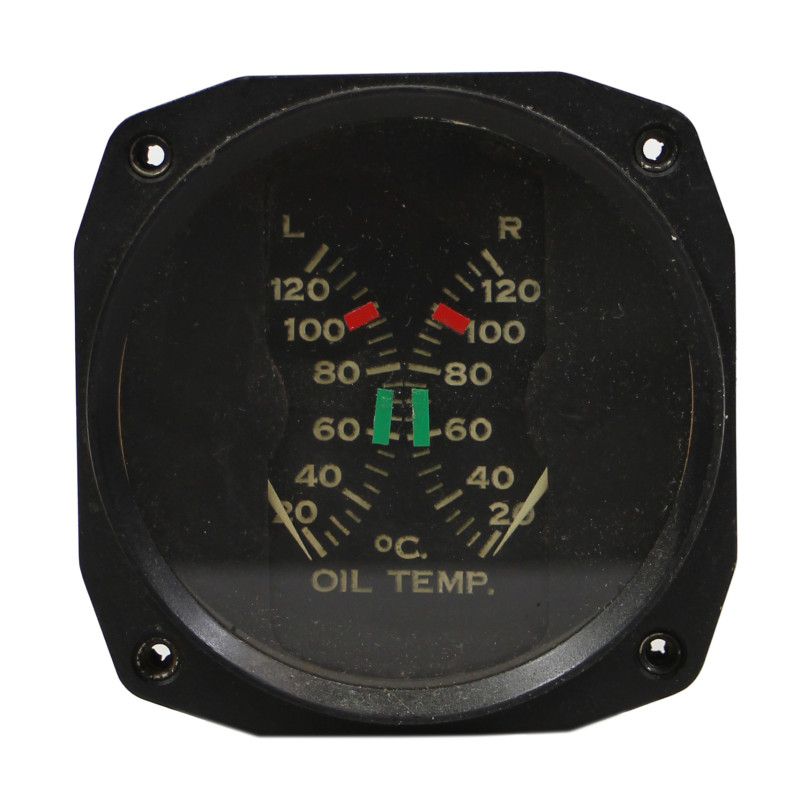 Dual Temperature Gauge, Dashboard, Air Corps, 1942