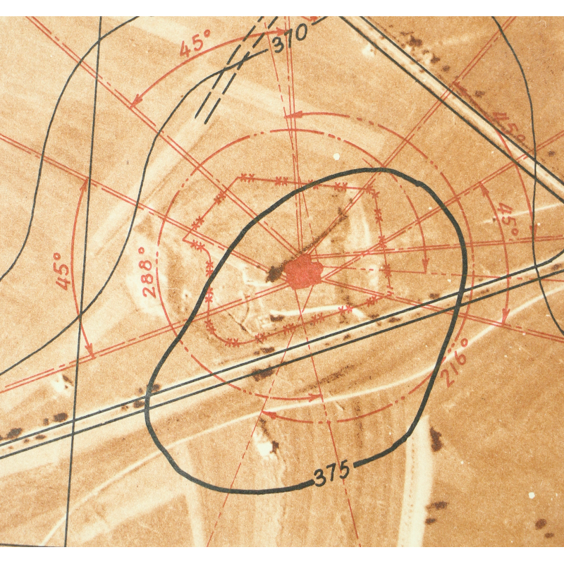 Map, Fort Bining, US Army, Maginot line