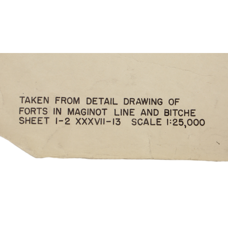 Carte du Fort Bining, Moselle, US Army, Ligne Maginot