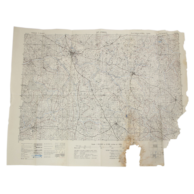 Map, St. James, Normandy, 1944