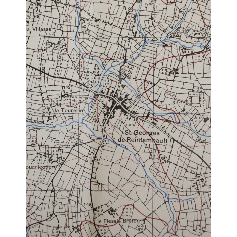Carte de Saint-James, Normandie, 1944