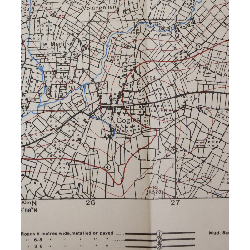 Carte de Saint-James, Normandie, 1944