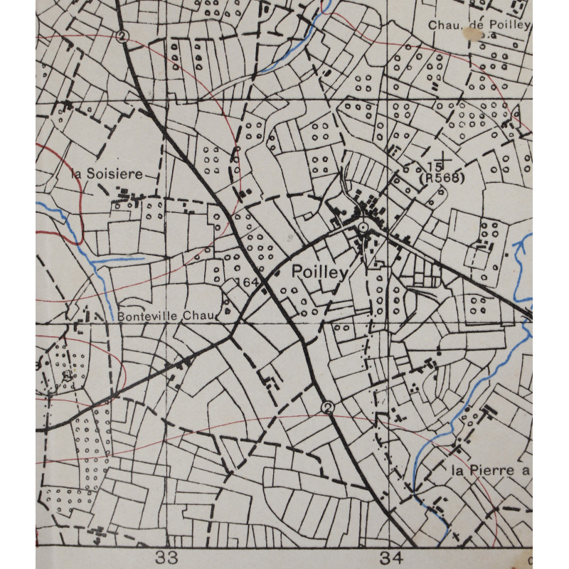 Carte de Saint-James, Normandie, 1944