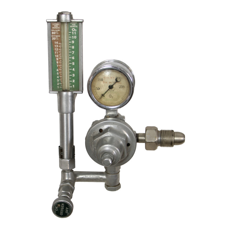 Valve et manomètre, oxygène médical, HEIDBRINK