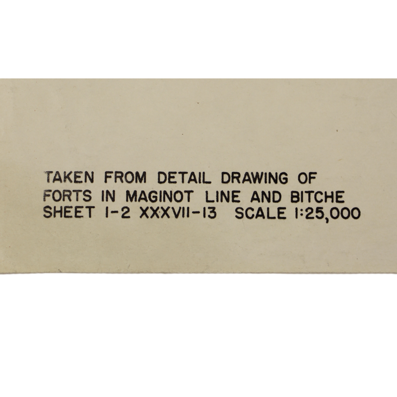 Map, Forts Sinnesberg & PT. Rederching, US Army, Maginot line