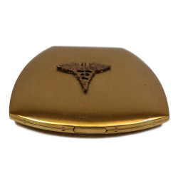 Compact, Powder, Brass, US Army Nurse Corps, Elgin