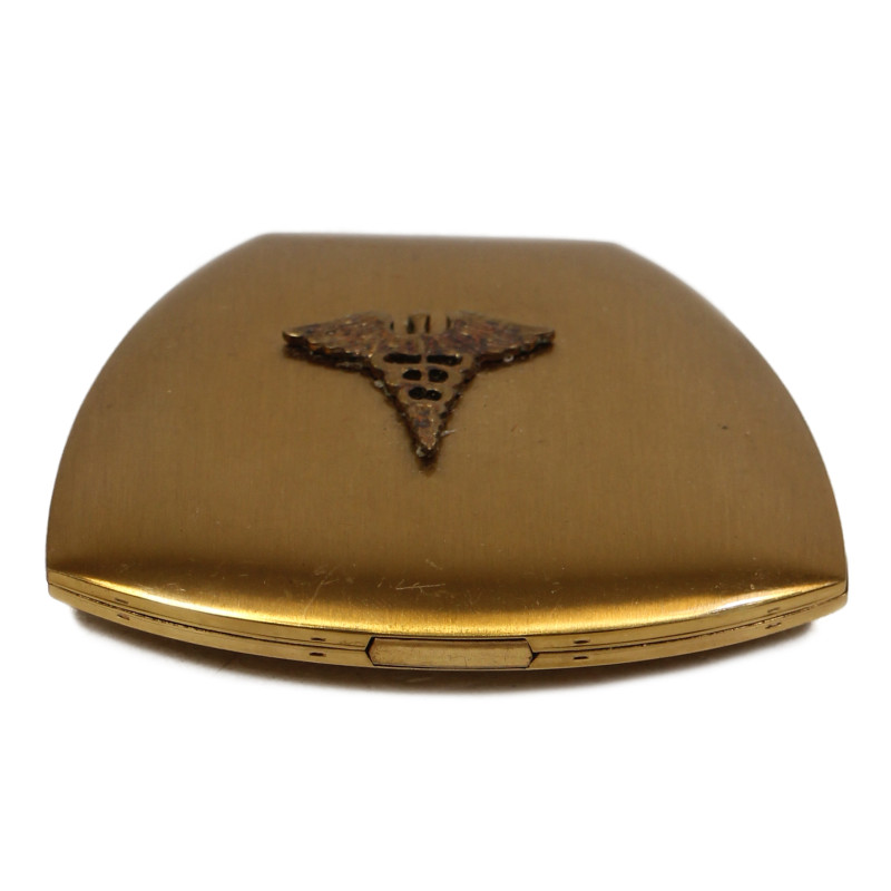 Compact, Powder, Brass, US Army Nurse Corps, Elgin