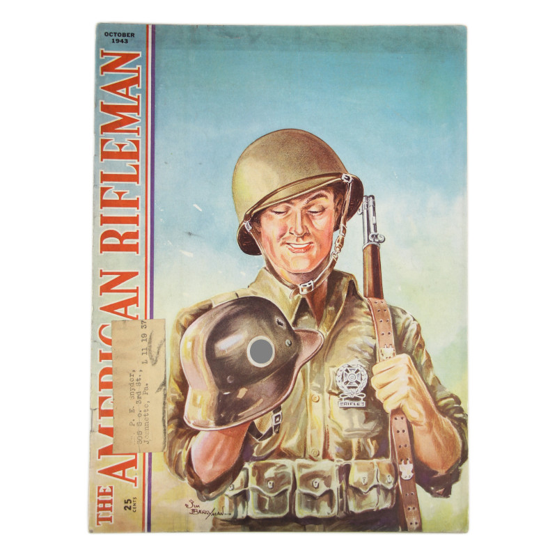 Lot de cinq numéros, magazine, THE AMERICAN RIFLEMAN, 1943