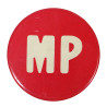Badge à épingle, MP, Military Police, rouge