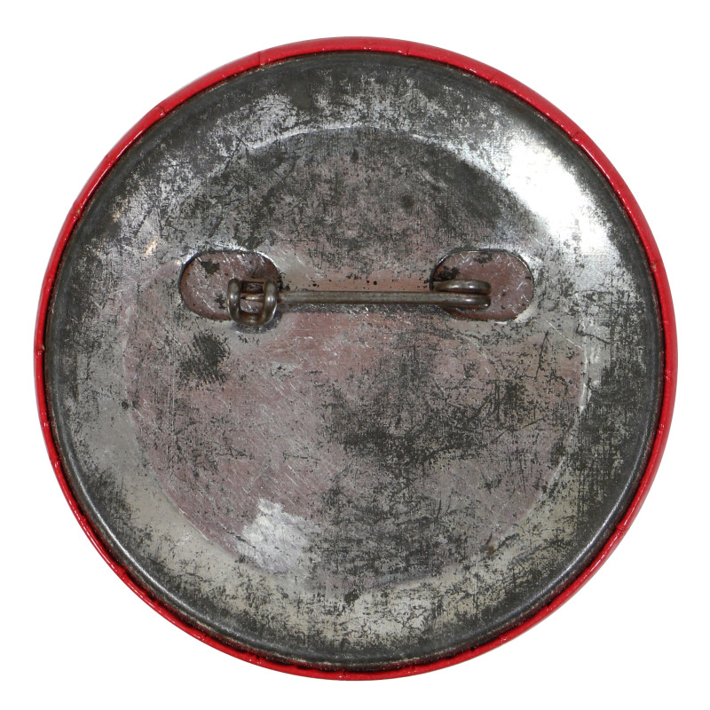 Badge à épingle, MP, Military Police, rouge