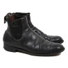 Bottines en cuir noir, tenue de sortie officier allemand