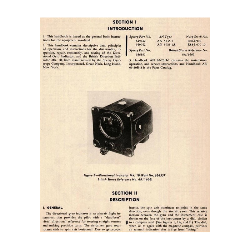 Indicateur, directionnel, Gyro, AN-5735-1, The Electric Auto-Lite Co., USAAF