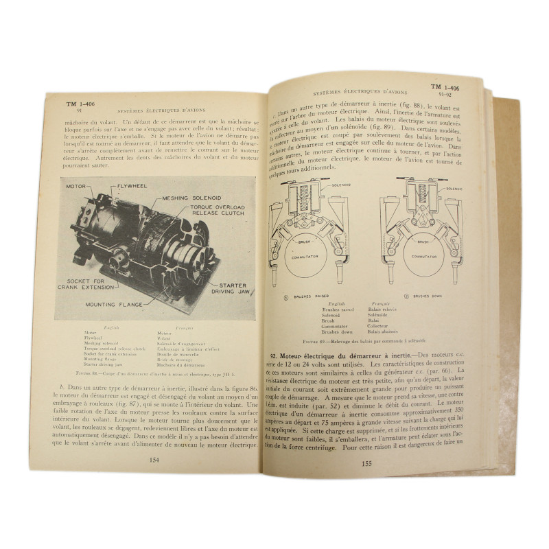 Manual, Technical, TM 1-406, Systèmes électriques d'avions, 1943, French version