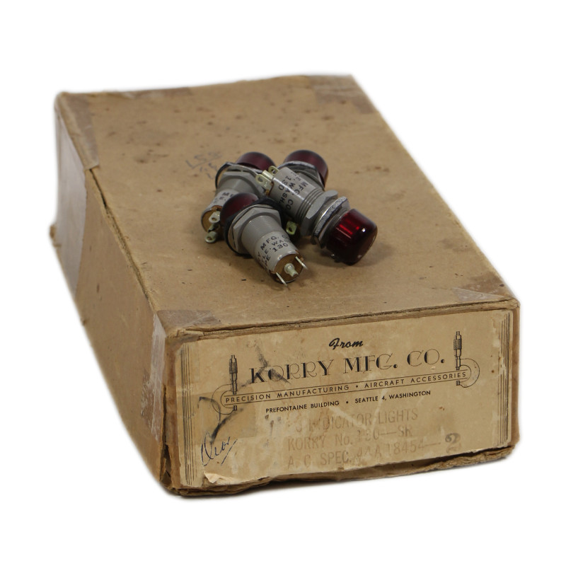 Indicator, Light, Red, Type 130, KORRY MFG. CO., USAAF, 1944