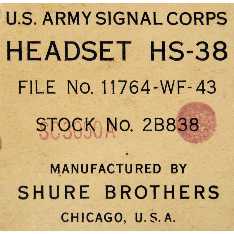 Headset, ANB-H-1/HS-38, US Army Signal Corps, 1943, in Box