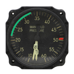 Jauge de pression d'air, double, tableau de bord, Air Corps, Type D-8A, 1941