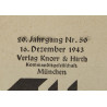 Magazine, Münchner Illustrierte Presse, 16 décembre 1943