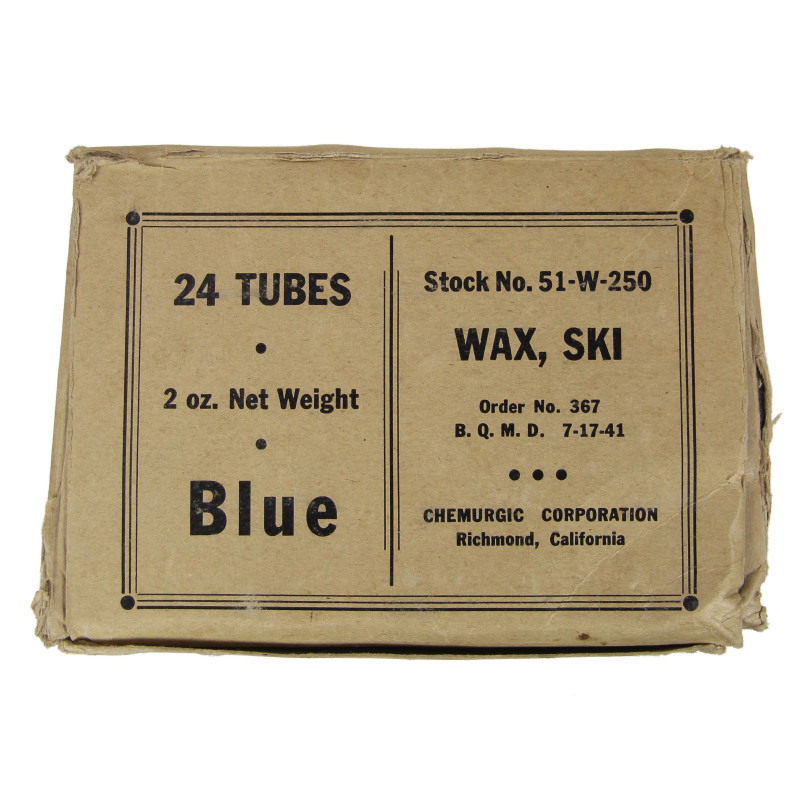 Tube, Wax, Ski, Blue 1941, FSSF & Mountain