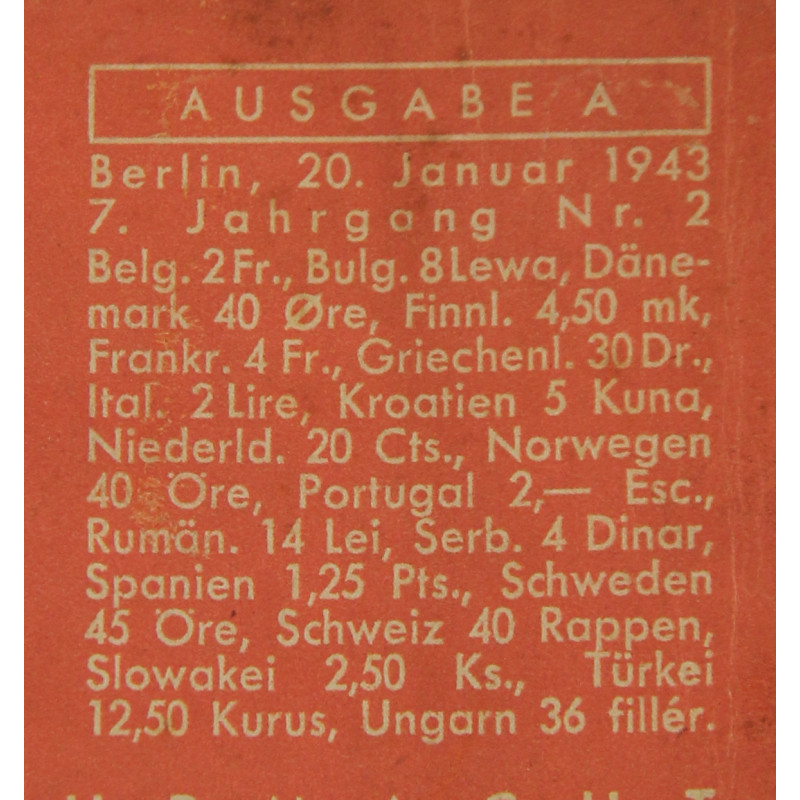 Magazine, Die Wehrmacht, January 20, 1943