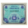Banknote, 5 Francs, Invasion Money, 1944