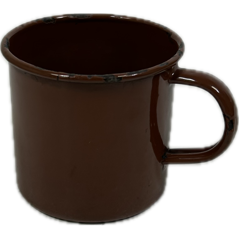 Mug, Enamel, Brown, British, JURY 1945
