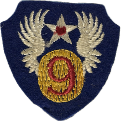 Insigne, 9th Air Force, USAAF, British Made