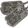 Plaques d'identité, Dog Tags, T/4 Harold Bruns, Engineer Aviation Battalion, MTO & ETO