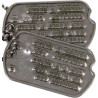 Plaques d'identité, Dog Tags, T/4 Harold Bruns, Engineer Aviation Battalion, MTO & ETO