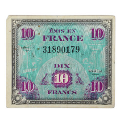 Billet d'invasion, 10 francs, 1944