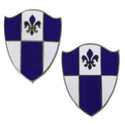 Paire de crests, 345th Inf. Rgt., 87th Infantry Division, à épingle