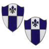 Paire de crests, 345th Inf. Rgt., 87th Infantry Division, à épingle