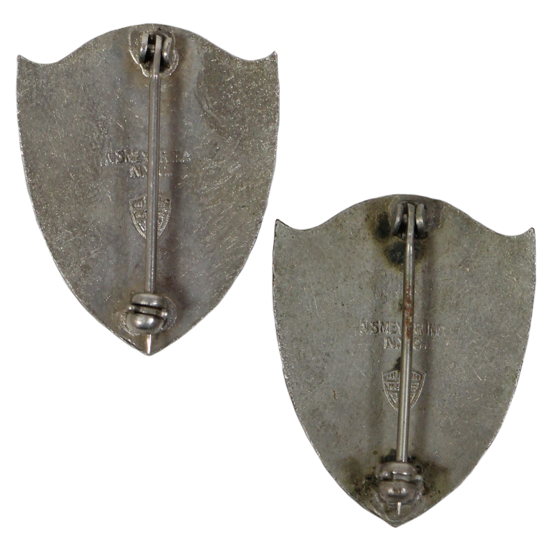 Paire de crests, 345th Inf. Rgt., 87th Infantry Division, à épingle