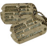 Plaques d'identité, Dog Tags, 1er type, Monel, Pvt. John Johnson, Co. F, 389th Engineer General Service Regt., ETO