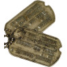 Plaques d'identité, Dog Tags, 1er type, Monel, Pvt. John Johnson, Co. F, 389th Engineer General Service Regt., ETO