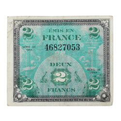 Billet d'invasion, 2 francs, 1944
