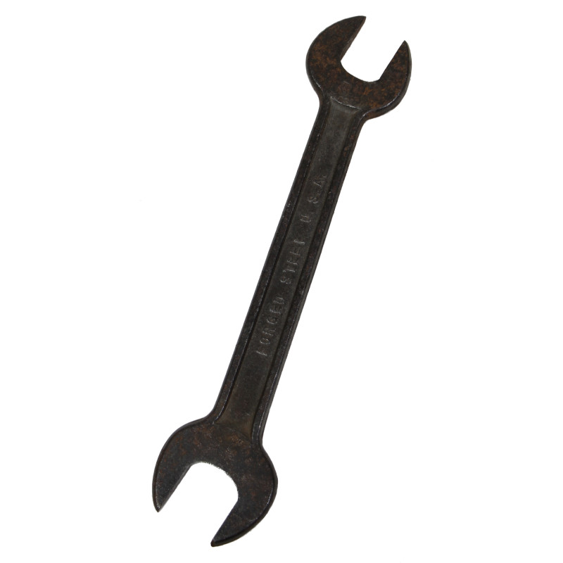 Wrench, Flat, Forged Steel U.S.A., 5/8 x 25/32