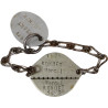 Dog Tags, French, Arsène Rondet, 224e Régiment d'infanterie, 1914-1918, WIA
